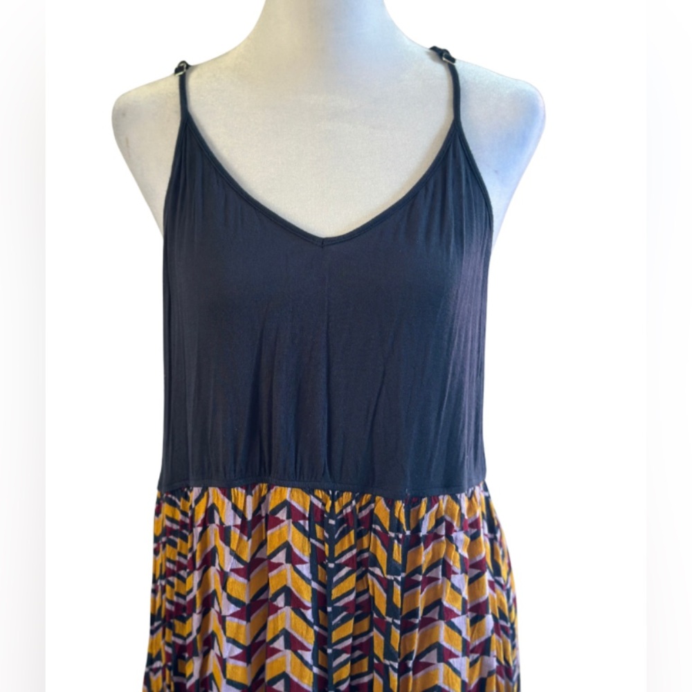 Maeve by Anthropologie Chevron Print Midi Dress with Sweater Overlay - Picture 3 of 8